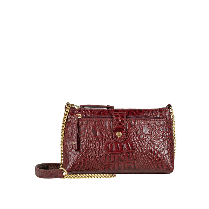 Brielle Red Leather Sling Wallet