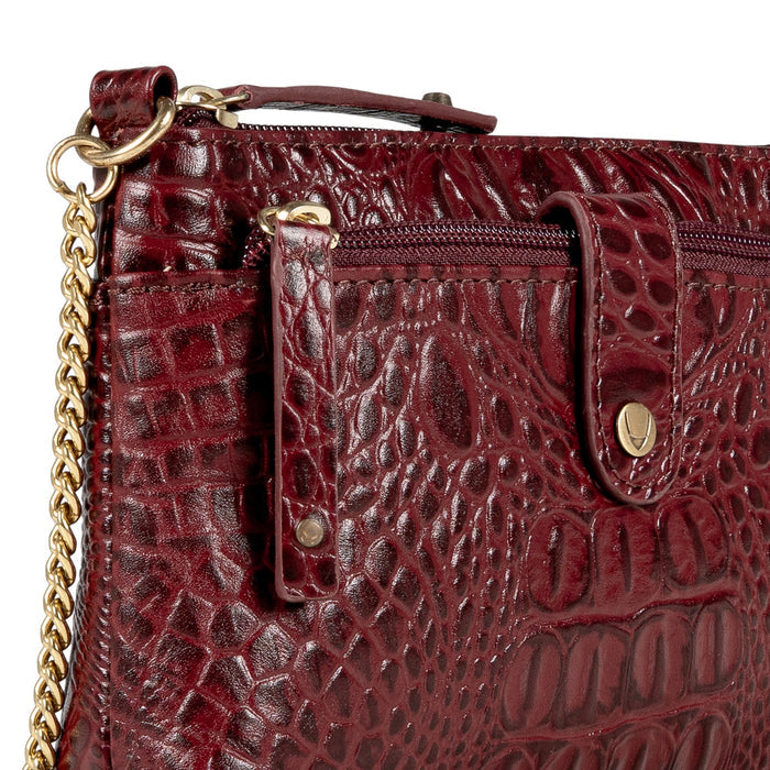 Brielle Red Leather Sling Wallet