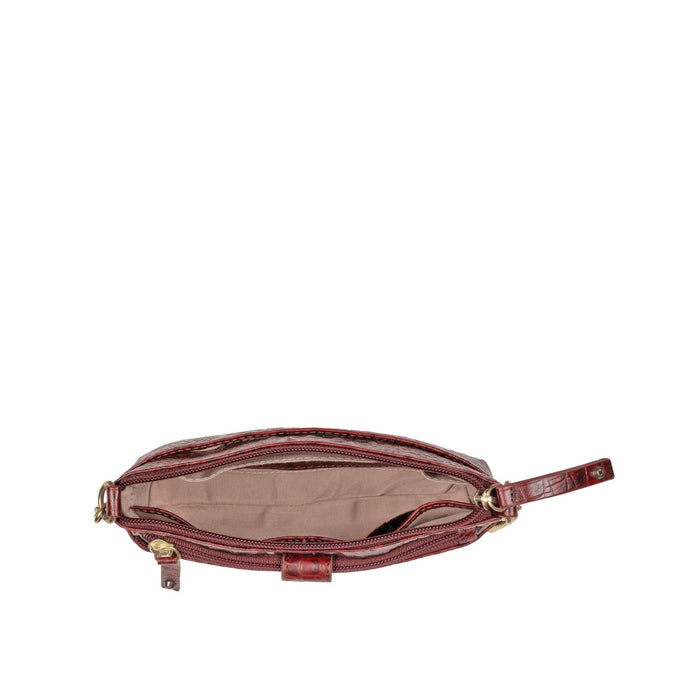 Brielle Red Leather Sling Wallet