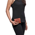 Buffy W1 Tan Leather Trifold Wallet