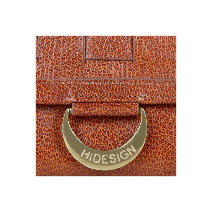 Buffy W1 Tan Leather Trifold Wallet