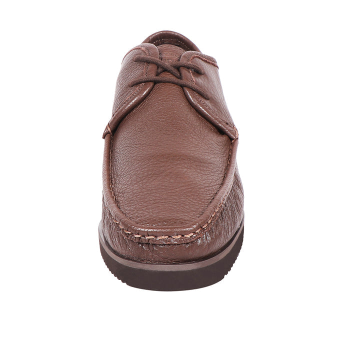 Burgundy Men's Brown Leather Lace Up Shoes