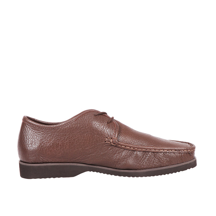 Burgundy Men's Brown Leather Lace Up Shoes
