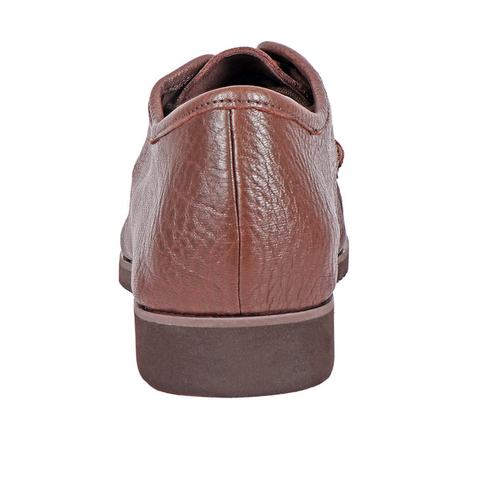 Burgundy Men's Brown Leather Lace Up Shoes