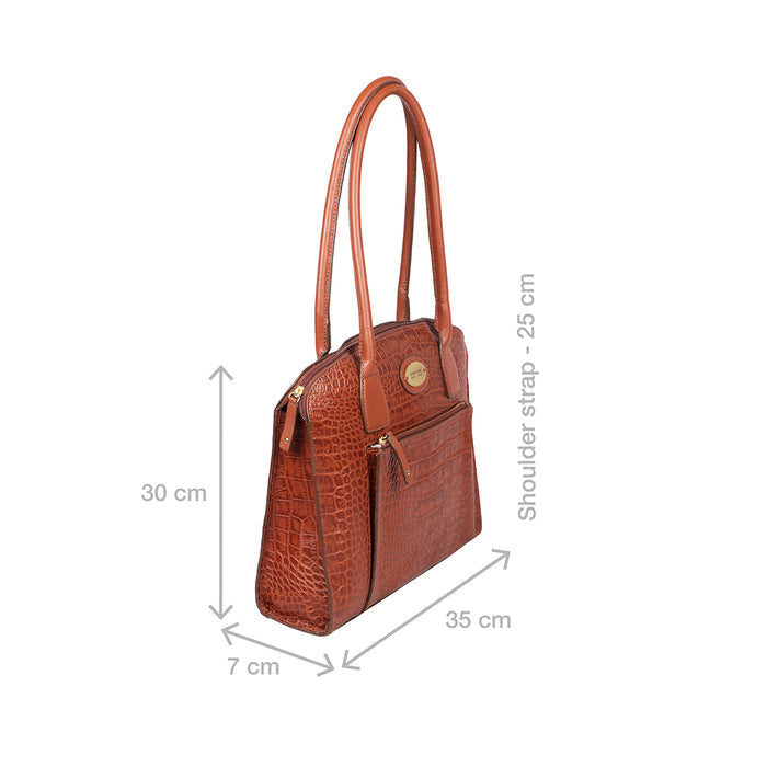Calama 01 Tan Leather Tote Bag