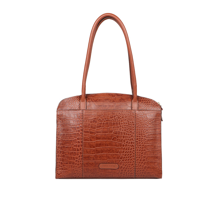 Calama 01 Tan Leather Tote Bag