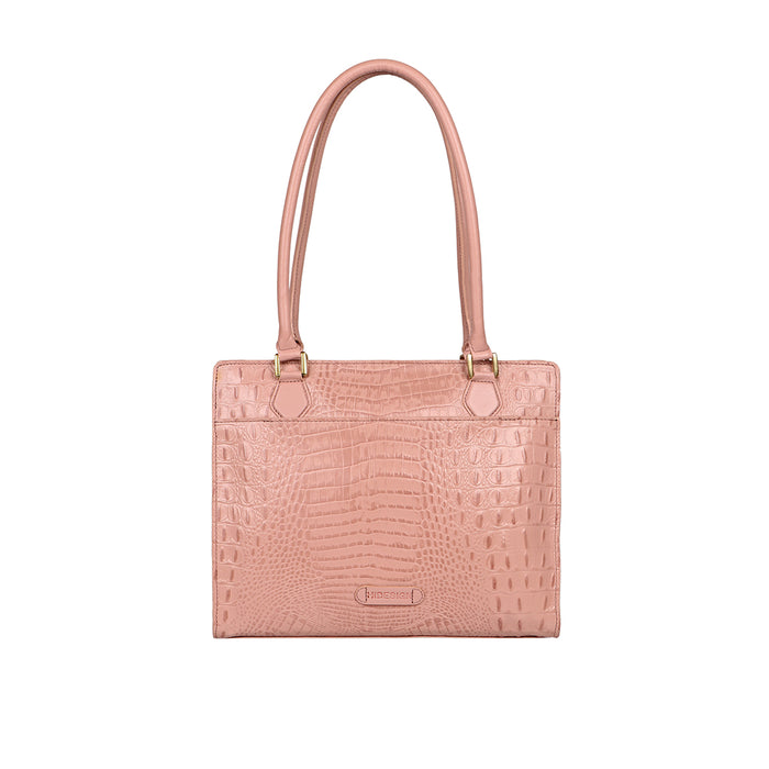 Calama 03 Pink Leather Tote Bag