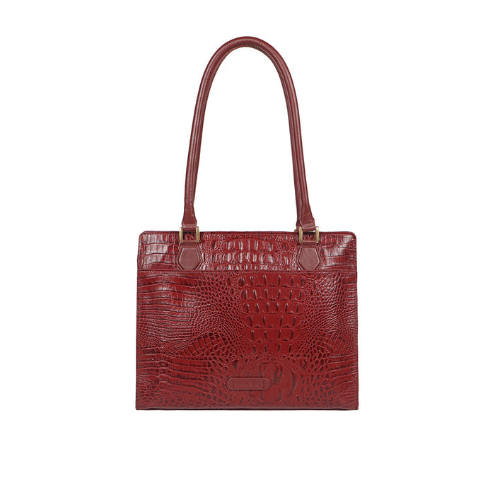 Calama 03 Red Leather Tote Bag