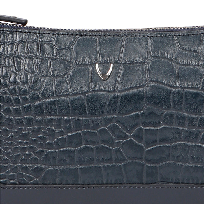 Cali 01 Blue Leather Baguette