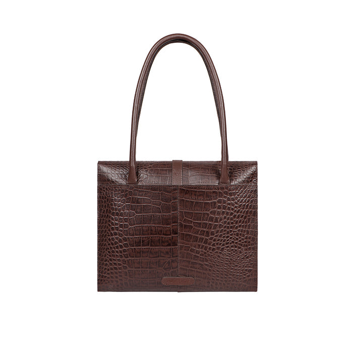Cali 03 Brown Leather Tote Bag