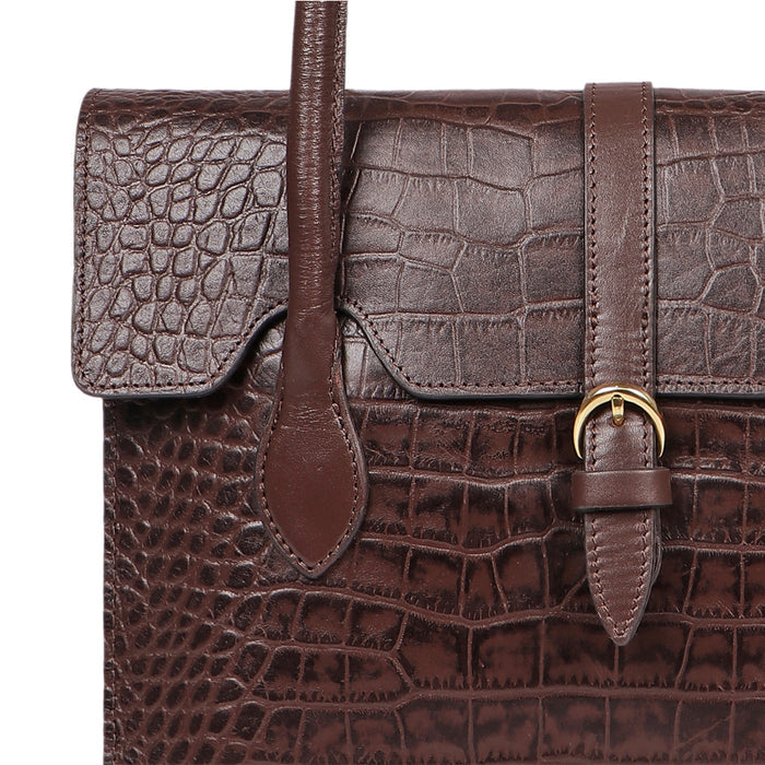Cali 03 Brown Leather Tote Bag