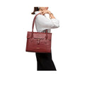 Cali 03 Red Leather Tote Bag