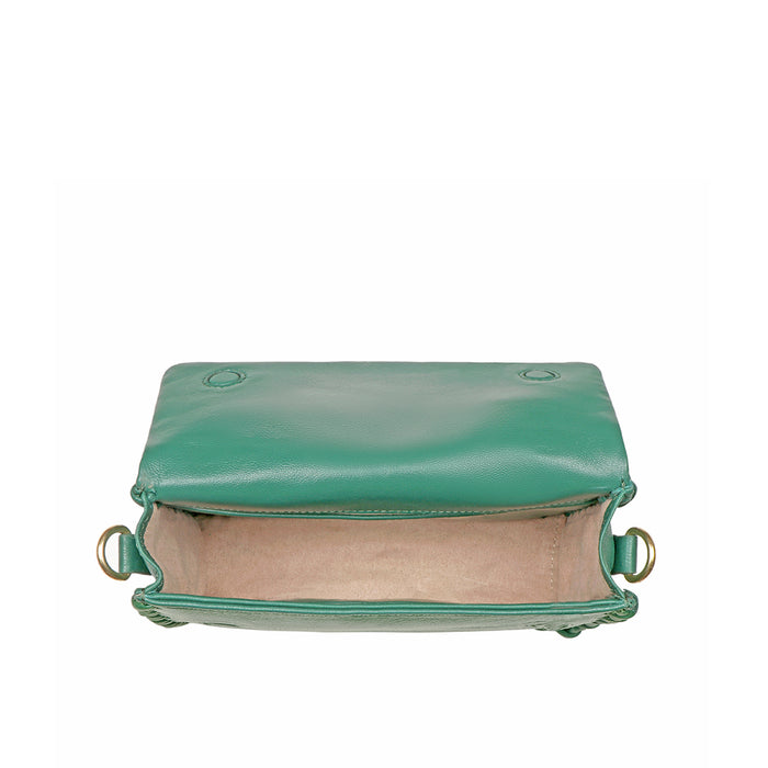 Callas 02 Green Leather Sling Bag
