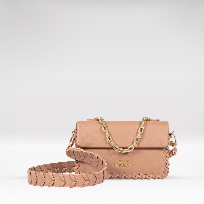 Callas 02 Nude Leather Sling Bag