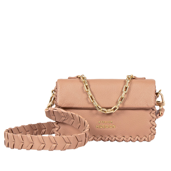 Callas 02 Nude Leather Sling Bag