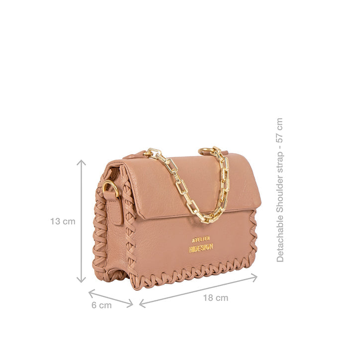 Callas 02 Nude Leather Sling Bag