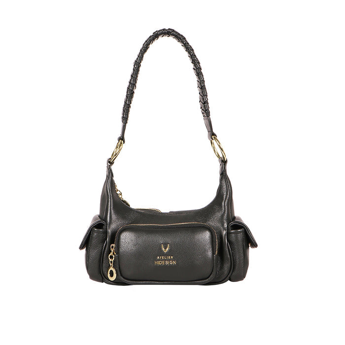 Callas 03 Black Leather Shoulder Bag
