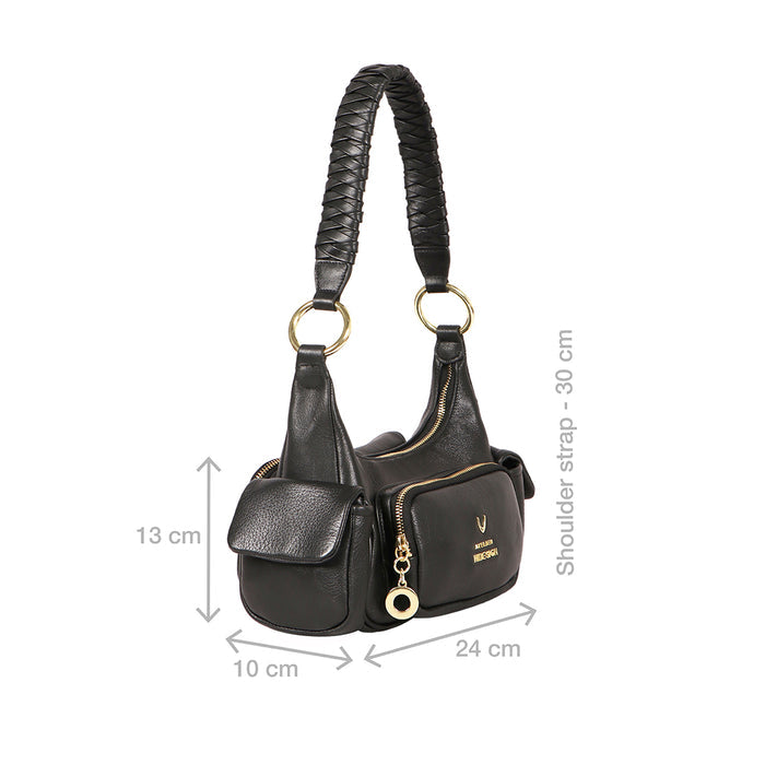 Callas 03 Black Leather Shoulder Bag