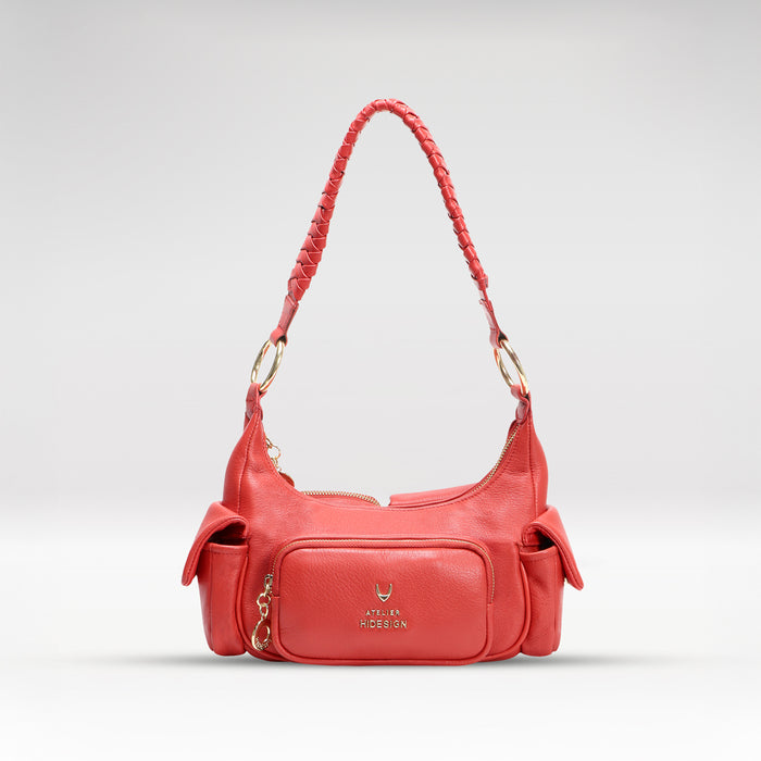 Callas 03 Red Leather Shoulder Bag