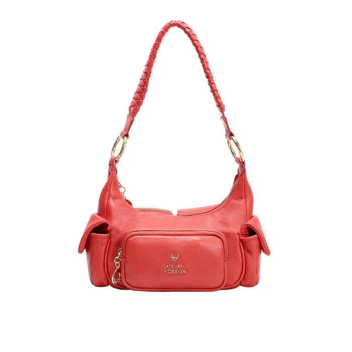 Callas 03 Red Leather Shoulder Bag