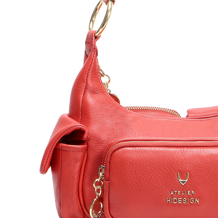 Callas 03 Red Leather Shoulder Bag
