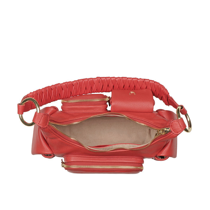 Callas 03 Red Leather Shoulder Bag