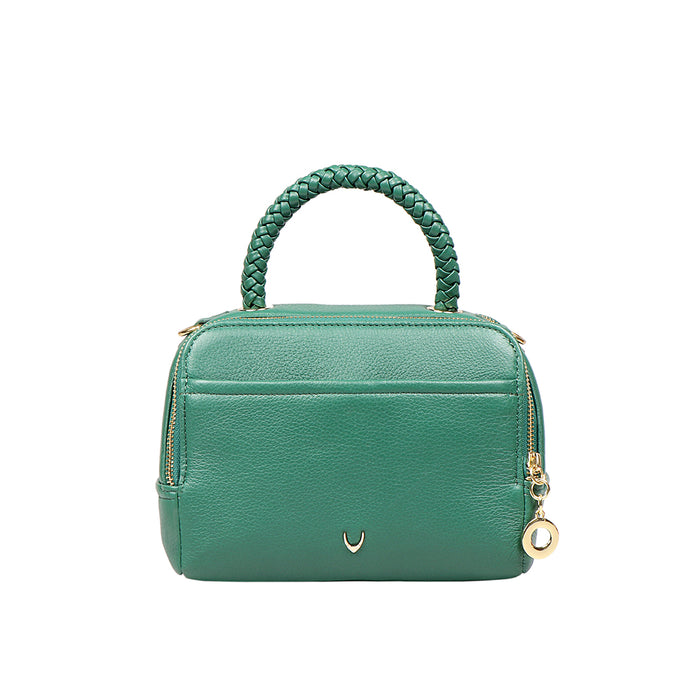 Callas 04 Green Leather Bowling Bag