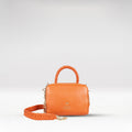 Callas 04 Orange Leather Bowling Bag