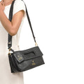 Callas 05 Black Leather Shoulder Bag