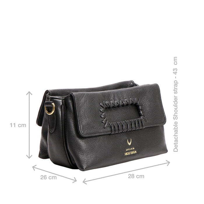Callas 05 Black Leather Shoulder Bag