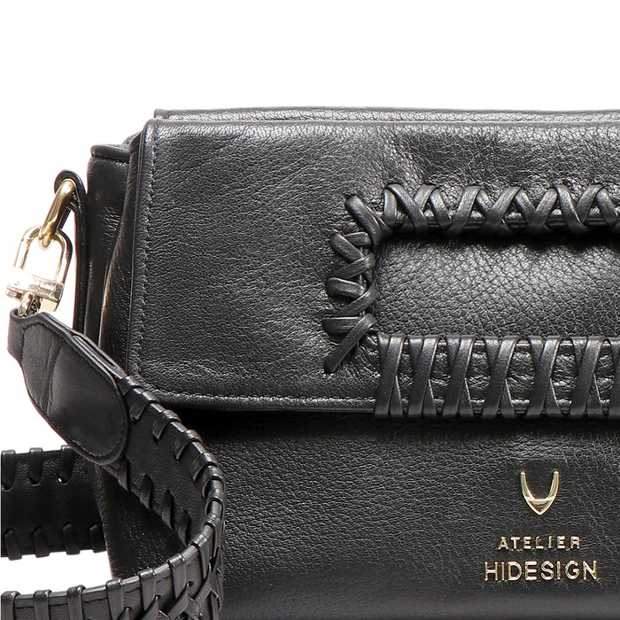 Callas 05 Black Leather Shoulder Bag