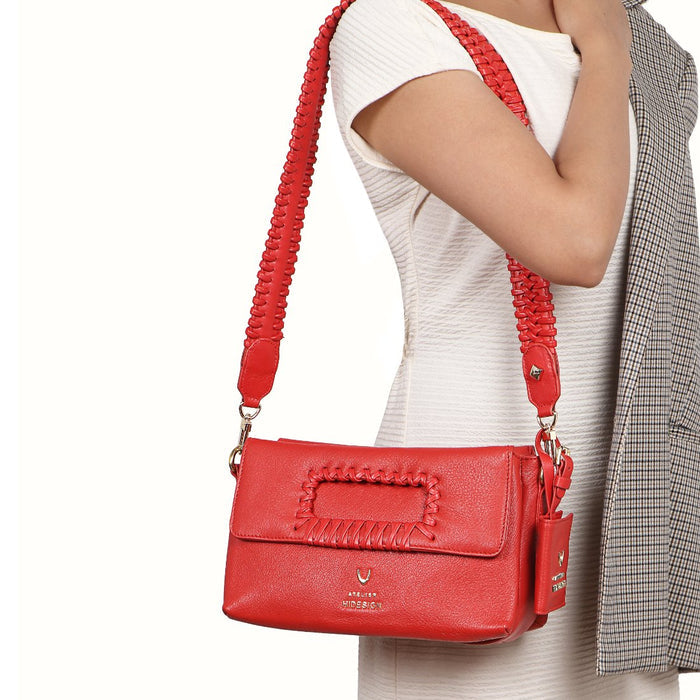 Callas 05 Red Leather Shoulder Bag