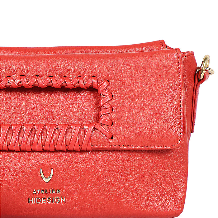 Callas 05 Red Leather Shoulder Bag