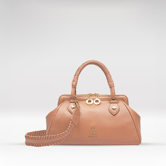 Callas 06 Nude Leather Shoulder Bag