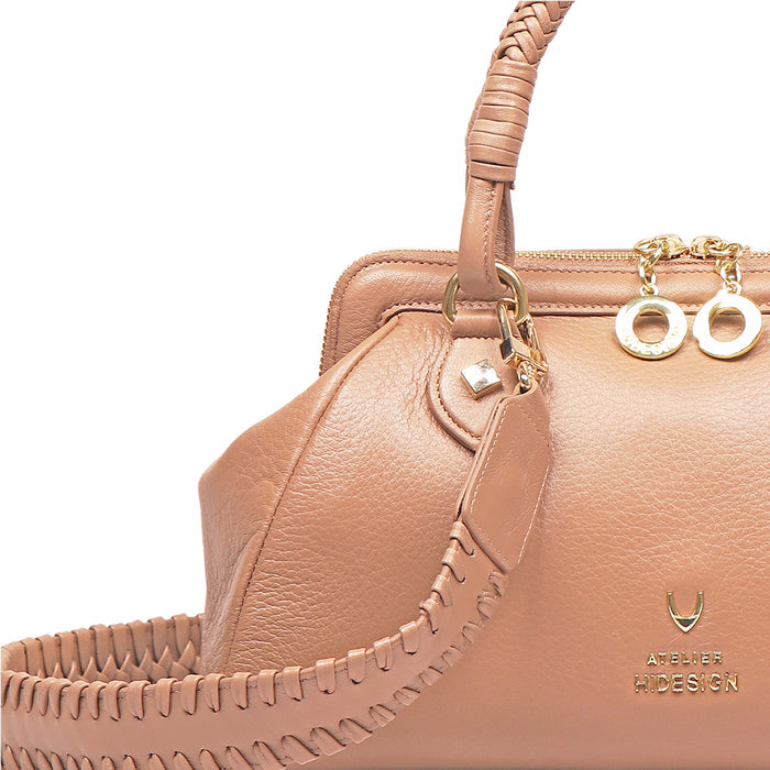 Callas 06 Nude Leather Shoulder Bag
