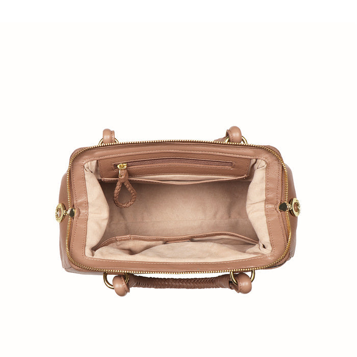 Callas 06 Nude Leather Shoulder Bag