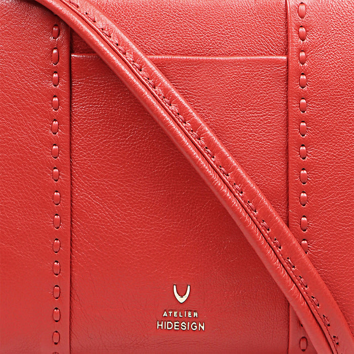 Callas 08 Red Leather Laptop Bag