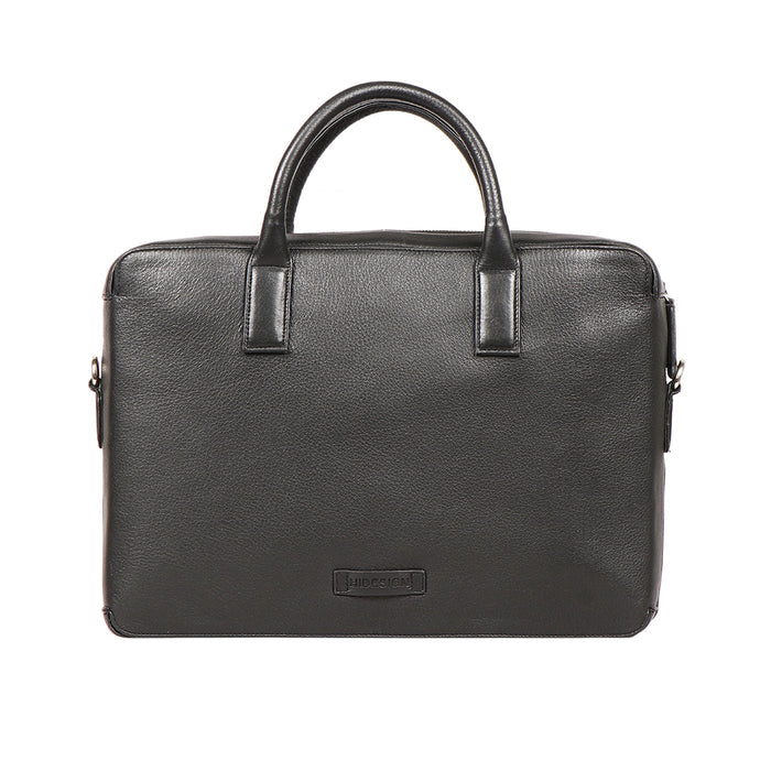 Callas 09 Black Leather  Laptop Bag