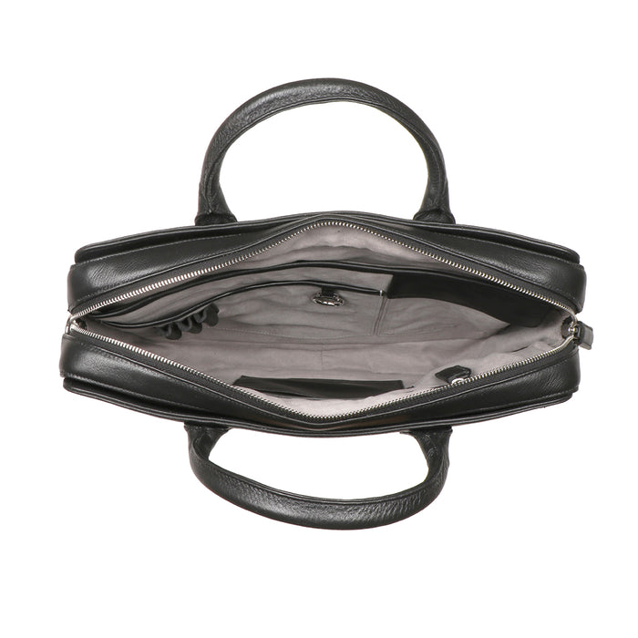 Callas 09 Black Leather  Laptop Bag