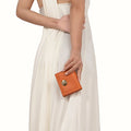 Callas W1 Orange Leather Bi-Fold Wallet