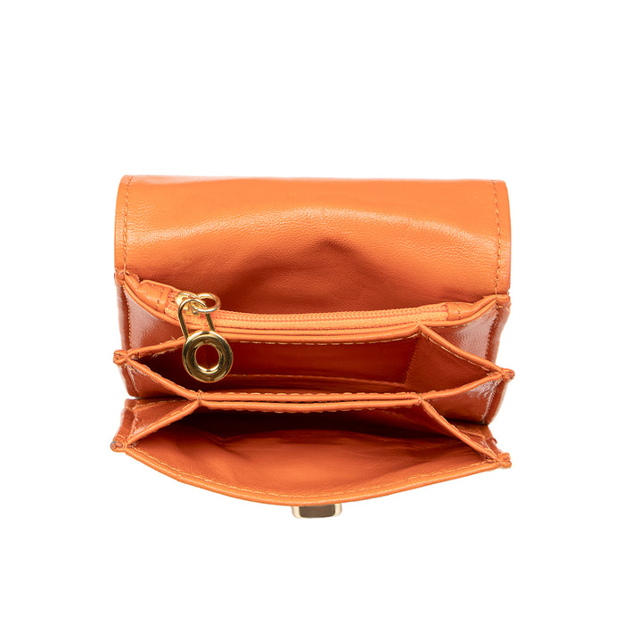 Callas W1 Orange Leather Bi-Fold Wallet