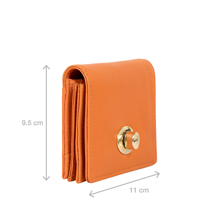 Callas W1 Orange Leather Bi-Fold Wallet