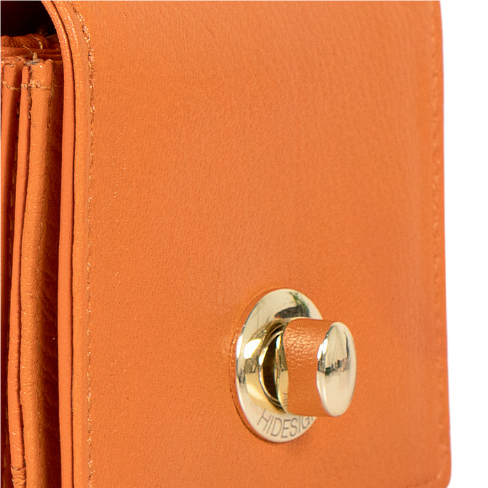 Callas W1 Orange Leather Bi-Fold Wallet