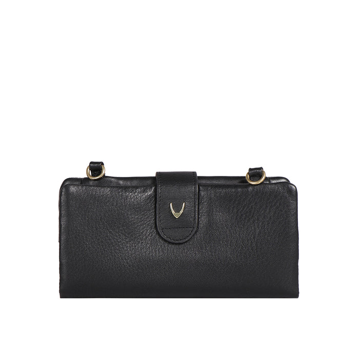Callas W2 Black Leather Sling Wallet