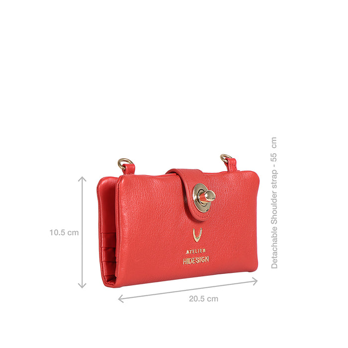 Callas W2 Red Leather Sling Wallet