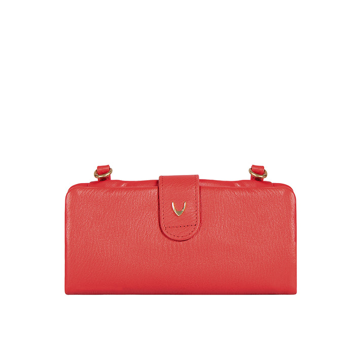 Callas W2 Red Leather Sling Wallet