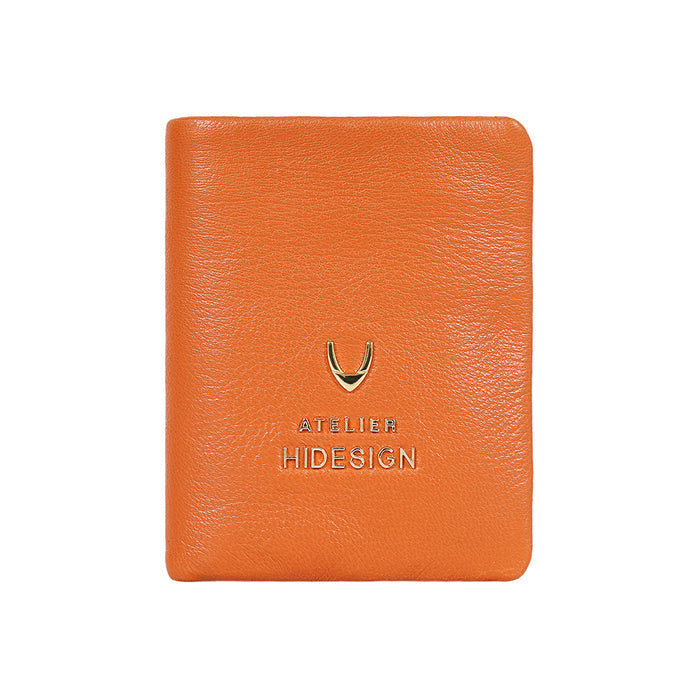 Callas W3 Orange Leather Bi-Fold Wallet