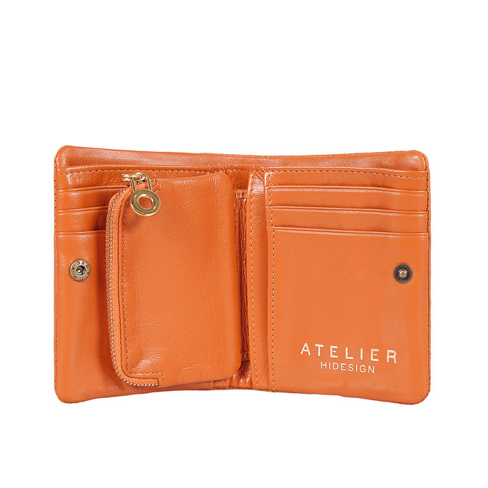 Callas W3 Orange Leather Bi-Fold Wallet