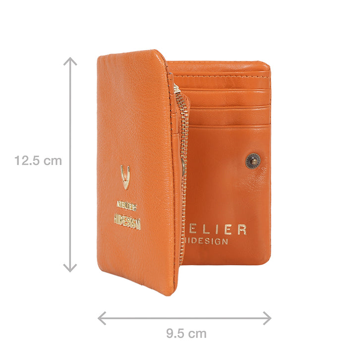 Callas W3 Orange Leather Bi-Fold Wallet