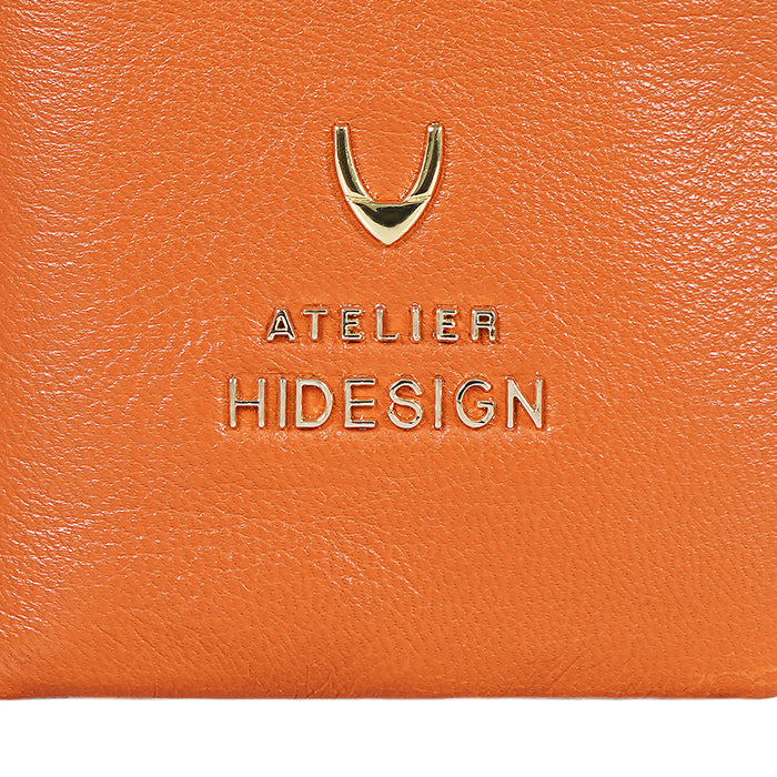 Callas W3 Orange Leather Bi-Fold Wallet